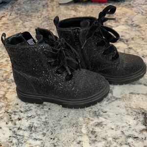 Cat & Jack Sparkly Black Kids Boots